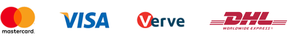 We accept Mastercard, Visa, Verve and ship with DHL